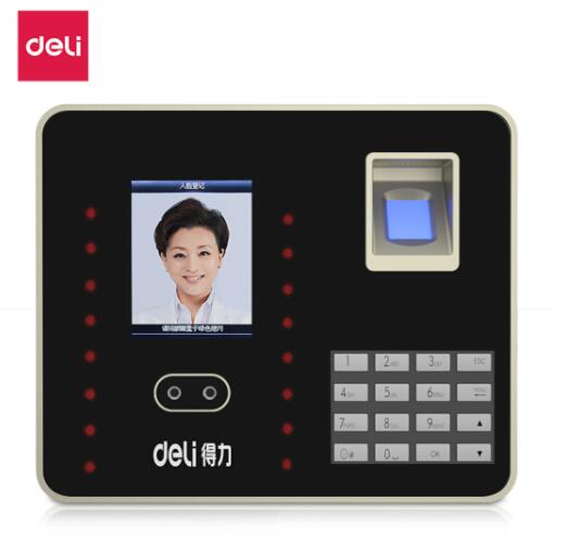 得力(deli)3969 高級人臉+指紋考勤機 無接觸打卡考勤 雙考勤模式 支持局域網(wǎng) 自動生成報表